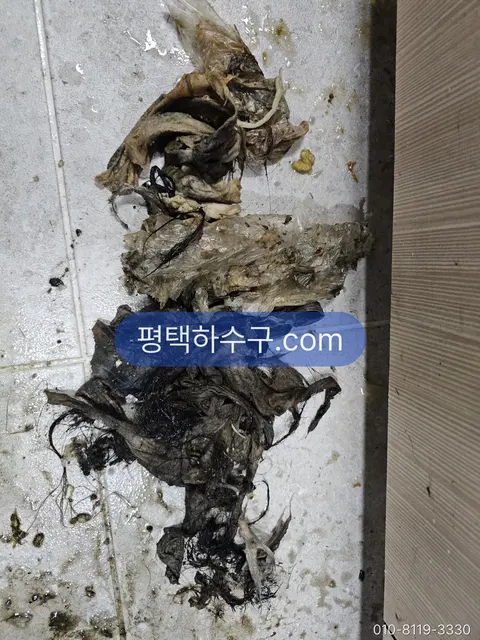 평택하수구 현장 — 바닥 배수구 이물 제거