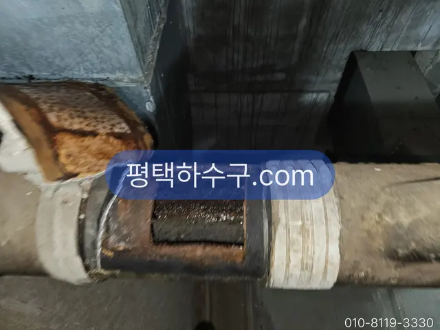 Pipe Camera Inspection — Cut section of an old pipe — grease and corrosion visible